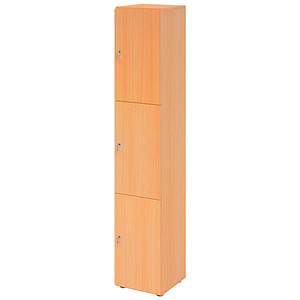 HAMMERBACHER Schließfachschrank buche V264L3/6/6/DS, 3 Schließfächer 40,0 x 42,0 x 215,6 cm