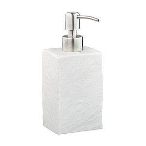 relaxdays Seifenspender 10031054_49 weiß Polyresin 200,0 ml, 1 St.