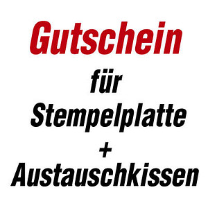 trodat Gutschein für Stempelplatte für trodat 4913 ohne Logo