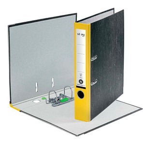 VON LEITZ Ordner gelb mamoriert Karton 5,0 cm DIN A4, 1 St.