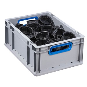 Allit ProfiPlus Eurobox grau, blau 30,0 x 40,0 x 17,0 cm, 1 St.