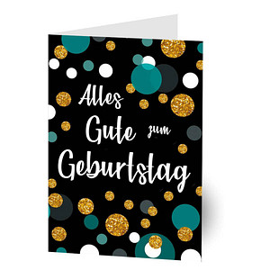 LUMA Geburtstagskarte mit Film Glitter LUQR26 DIN B6, 1 St.