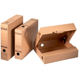 LEITZ Archivboxen 6084 braun 7,0 x 26,5 x 32,5 cm, 10 St.