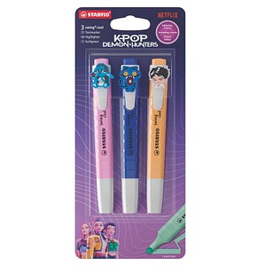STABILO swing cool KPop Demon Hunters Textmarker farbsortiert, 3 St.