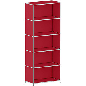 viasit Aktenregal System4 rubinrot 77,9 x 40,4 x 193,2 cm, 1 St.
