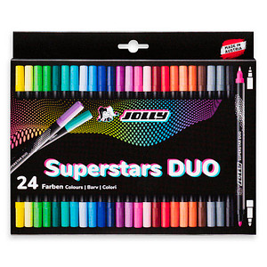 JOLLY Next Superstars Duo Filzstifte farbsortiert, 24 St.
