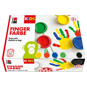 Marabu KiDS Fingerfarben farbsortiert, 6 St.