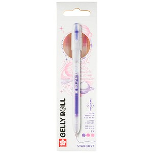 Sakura Gelly Roll Retractable Classic Gelschreiber transparent 0,45 mm, Schreibfarbe: farbsortiert, 3 St.