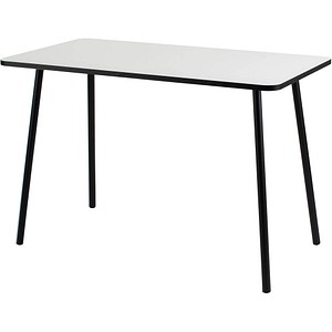 PAPERFLOW easyHome HOPM Schreibtisch weiß rechteckig, 4-Fuß-Gestell schwarz 114,0 x 60,0 cm