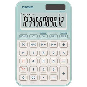 CASIO MS-20YC-LG Taschenrechner hellgrün, weiß