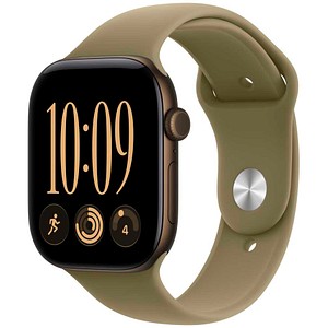 Apple Watch 12 46 mm Aluminium bronze (GPS) Sportarmband S/M  olivgrün