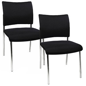 Topstar Besucherstühle Visit 10 NV190 G20 schwarz Stoff, 2 St.