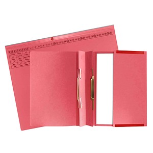 Exacompta Hängehefter Exaflex Karton rot DIN A4 2x kaufmännische Heftung, 25 St.