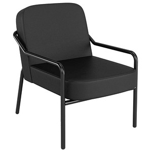 medso powered by PAPERFLOW Sessel MEDSO M Rund schwarz Kunstleder 58,0 x 74,3 x 73,6 cm, 1 St.
