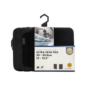 DICOTA Laptoptasche Ultra Skin Pro Recycling-PET schwarz D31097 bis 33,8 cm (13,3 Zoll)