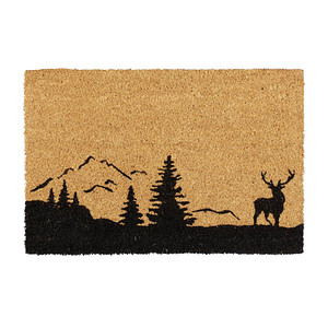relaxdays Kokosmatte braun/schwarz 40,0 x 60,0 cm