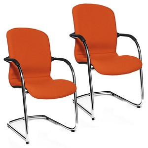 Topstar Besucherstühle Open Chair 110 OC690 T34 orange Stoff, 2 St.