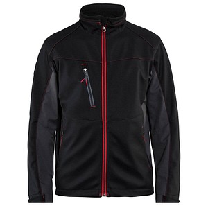 BLAKLÄDER® unisex Softshelljacke 4950 schwarz, rot Größe 3XL
