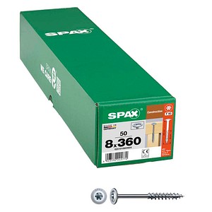 SPAX® Holzbauschrauben T40 Tellerkopf WIROX 0251010803605 8 mm x 360 mm, 50 St.
