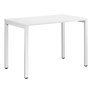 PAPERFLOW easyDesk Schreibtisch weiß rechteckig, 4-Fuß-Gestell weiß 114,0 x 60,0 cm