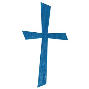 Rayher Wachsmotiv blau Kreuz, 1 Pack