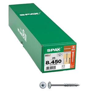SPAX® Holzbauschrauben T40 Tellerkopf WIROX 0251010804505 8 mm x 450 mm, 25 St.