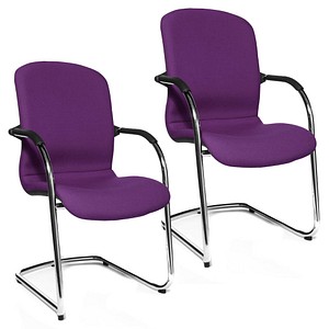Topstar Besucherstühle Open Chair 110 OC690 T33 lila Stoff, 2 St.