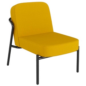 medso powered by PAPERFLOW Sessel MEDSO S Rund gelb schwarz Kunststoff 58,0 x 74,3 x 73,6 cm, 1 St.