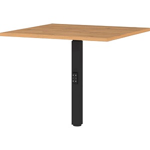 GERMANIA Verbindungsplatte höhenverstellbar Agenda Home grandson-eiche, schwarz quadratisch 80,0 x 80,0 x 68,0 - 91,0 cm