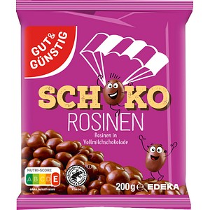 GUT&GÜNSTIG Schoko Rosinen Schokofrüchte 200,0 g, 1 St.
