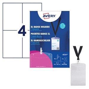 AVERY Zweckform Namensschilder mit Textilband 10,5 x 14,8 cm, 3 Blatt
