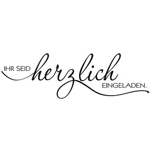 Rayher Motivstempel Ihr seid herzlich eingeladen 4,0 x 10,0 cm, 1 St.