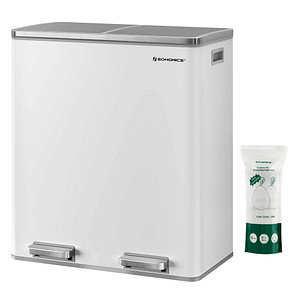 SONGMICS Mülltrenner 2x 30,0 l weiß, 1 St.