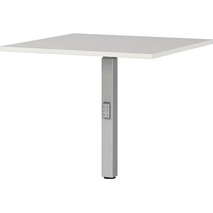 GERMANIA Verbindungsplatte höhenverstellbar Agenda Office lichtgrau, silber quadratisch 80,0 x 80,0 x 68,0 - 91,0 cm