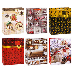 TSI Geschenktüten Weihnachten Serie 9 Motiv sortiert 26,0 x 32,0 cm, 12 St.