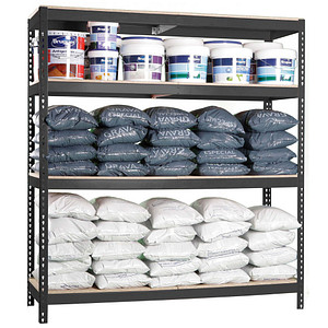 Simonrack Schwerlast-Weitspannregal SIMONFORTE CHIPBOARD 8425437102721 anthrazit 180,0 x 45,0 x 200,0 cm