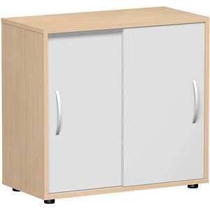geramöbel Schiebetürenschrank Flex, S-382501-BL buche, lichtgrau 1 Fachboden 80,0 x 40,0 x 75,2 cm