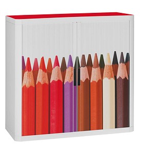 PAPERFLOW easyOffice Rollladenschrank Stifte ohne Fachböden 110,0 x 41,5 x 104,0 cm