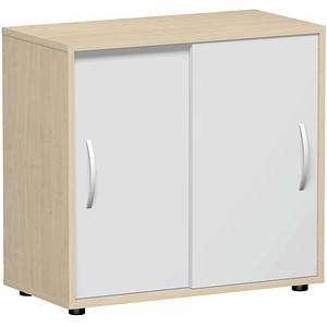 geramöbel Schiebetürenschrank Flex, S-382501-AL ahorn, lichtgrau 1 Fachboden 80,0 x 40,0 x 75,2 cm