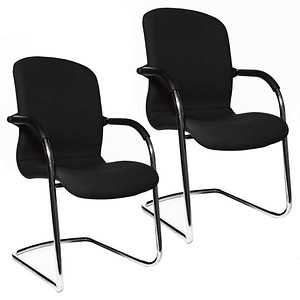 Topstar Besucherstühle Open Chair 110 OC690 T20 schwarz Stoff, 2 St.