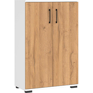 GERMANIA Aktenschrank Profi 3.0, 4247-559 weiß, grandson-eiche 2 Fachböden 80,0 x 40,0 x 123,0 cm