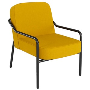medso powered by PAPERFLOW Sessel MEDSO M Rund gelb schwarz Kunststoff 58,0 x 74,3 x 73,6 cm, 1 St.