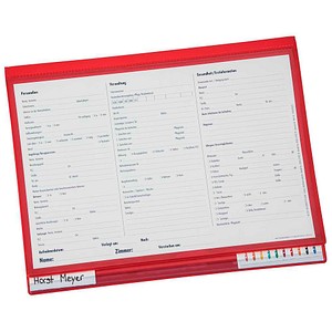 BOI Patienten-Dokumentations-Hängemappe Slim Kunststoff rot DIN A4 1x kaufmännische Heftung, 1 St.