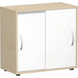 geramöbel Schiebetürenschrank Flex, S-382501-AW ahorn, weiß 1 Fachboden 80,0 x 40,0 x 75,2 cm