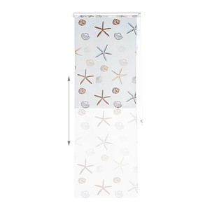 relaxdays Duschrollo OCEAN Muscheln, Seesterne 80,0 x 240,0 cm