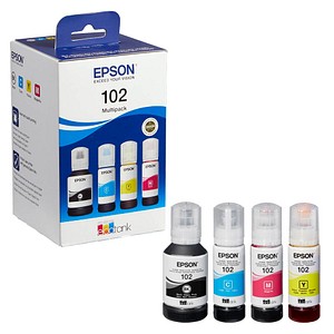 EPSON 102/T03R64  schwarz, cyan, magenta, gelb Tintenflaschen, 4er-Set