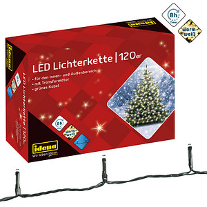 Idena 120er LED Lichterkette grün 20,0 m