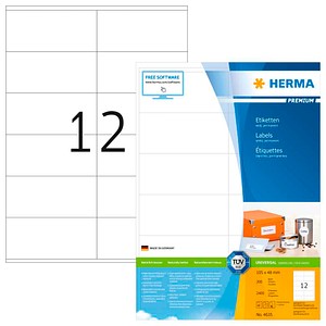 HERMA Etiketten 4635 weiß 105,0 x 48,0 mm, 200 Blatt
