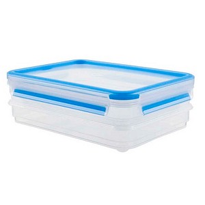 emsa Frischhaltedose CLIP & CLOSE 9,5 cm hoch blau 1,0 l, 1 St.