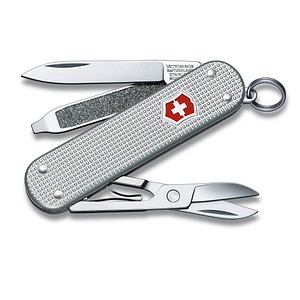 VICTORINOX Schweizer Taschenmesser Classic Alox silber, 1 St.